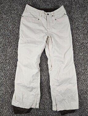 Burton Chinach L5 snowboard pants Womens Sz M Cream Black
